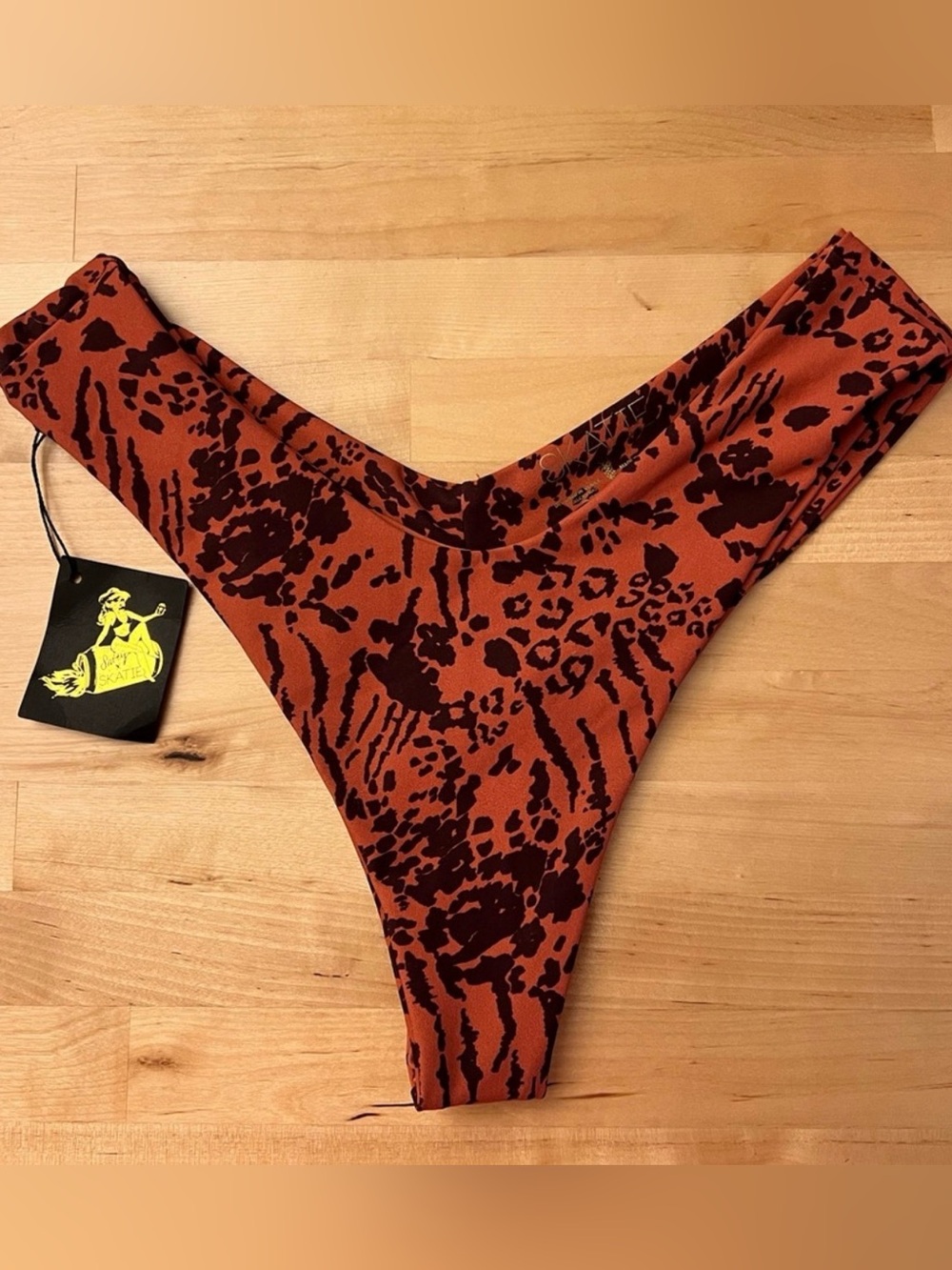 Skatie Mandi Leopard Print Bikini Bottom